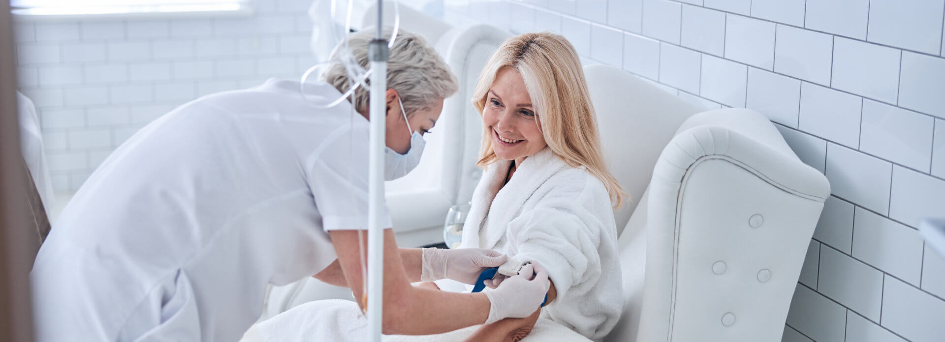 patient smiling at the doctor